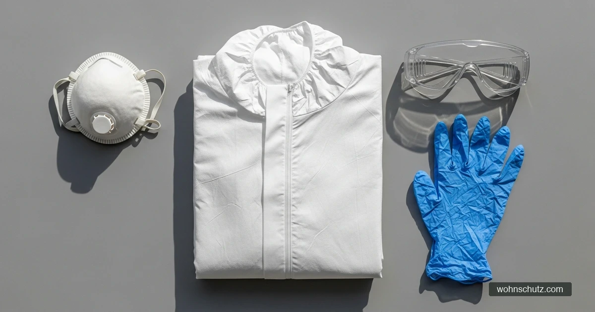 Vollständige EPS-Schutzkleidung mit FFP3-Maske, Tyvek-Anzug und Schutzbrille