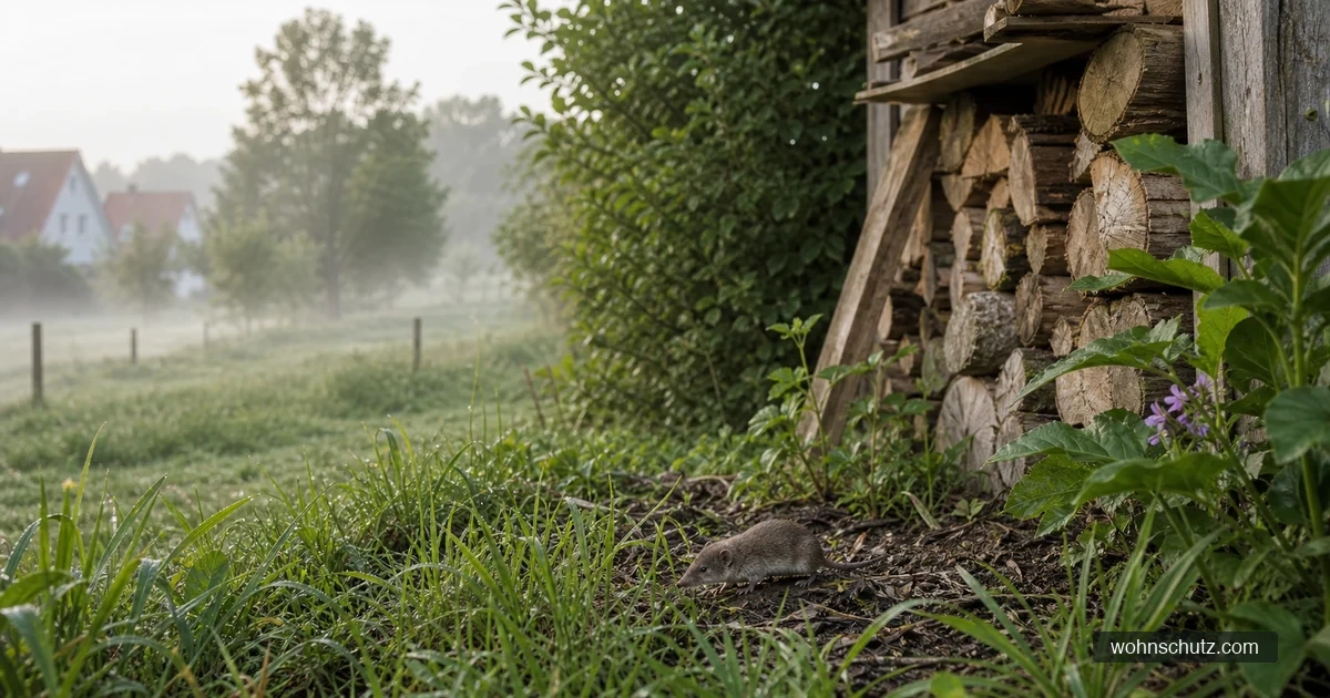 Bornavirus in Bayern – eine Spitzmaus an Gartenhaus und Holzstapel als mögliches Risikoumfeld
