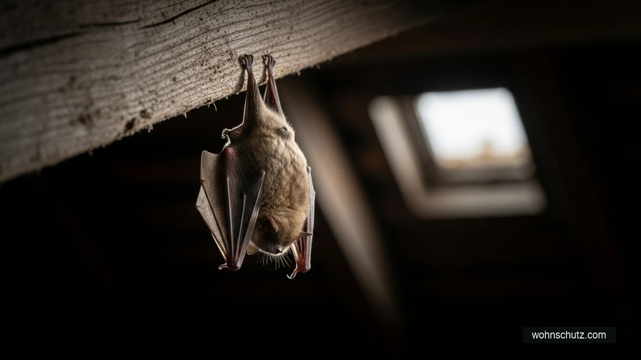 Fledermaus in einem Dachquartier – streng geschützt nach FFH-Richtlinie und BNatSchG