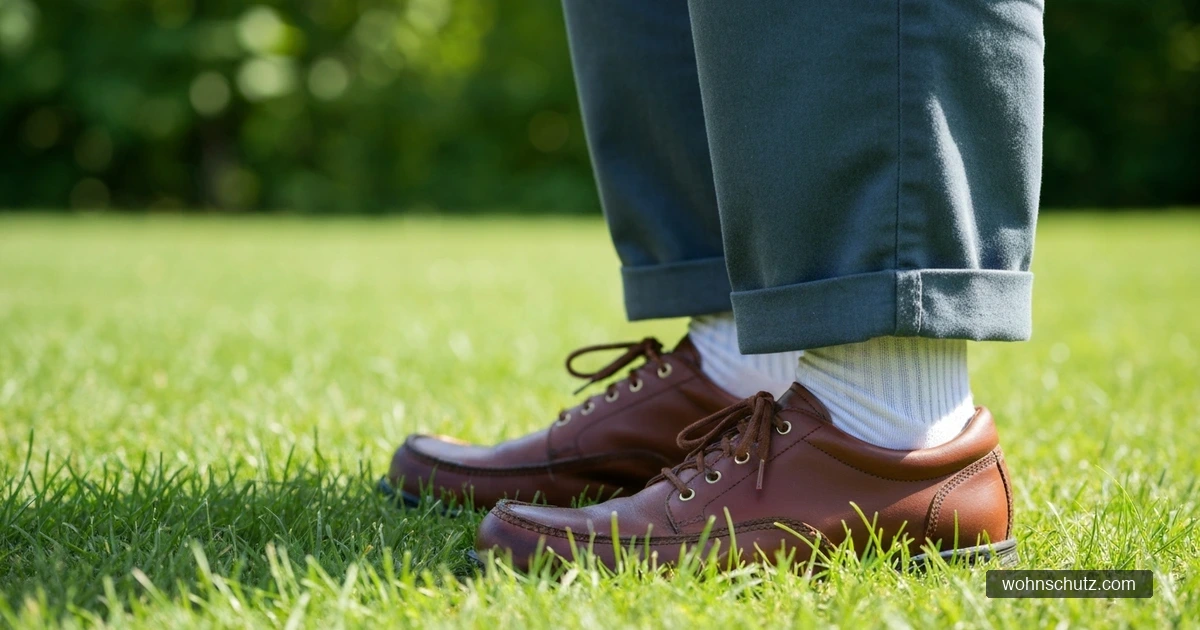 Socken über Hosenbeine ziehen als Schutz gegen Grasmilben – einfachste Barrieremaßnahme