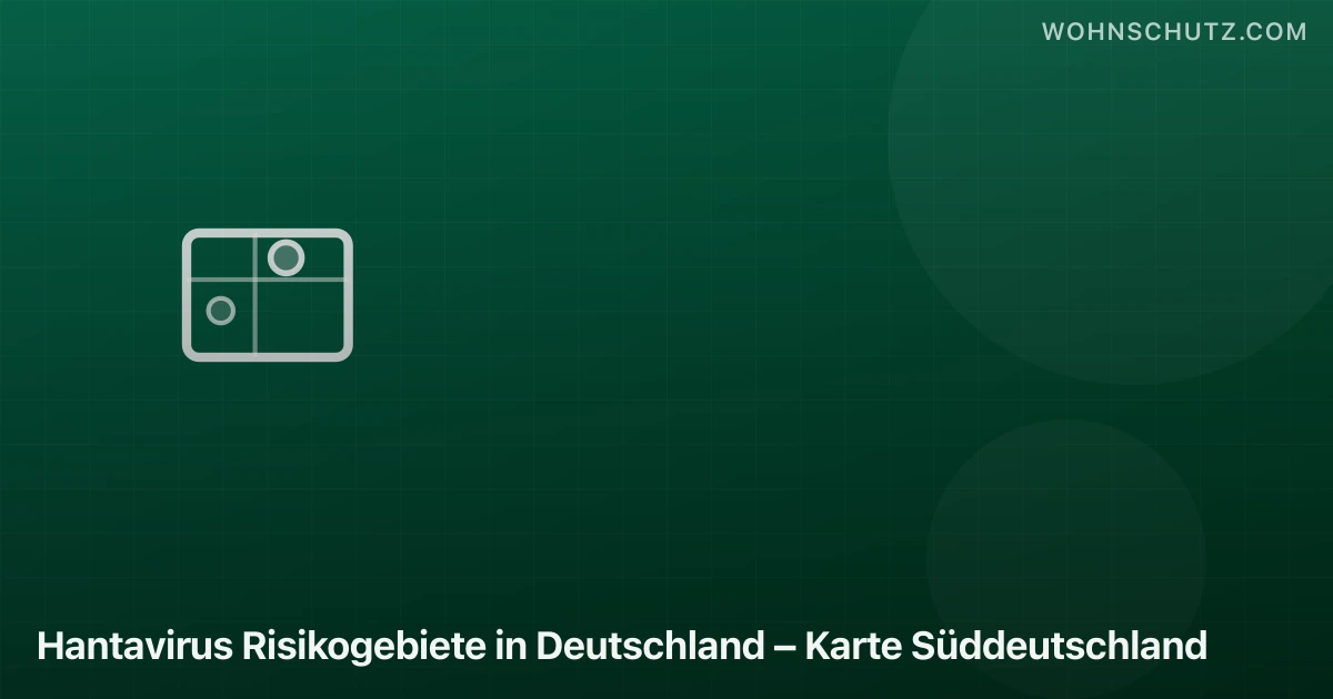 Hantavirus Risikogebiete in Deutschland