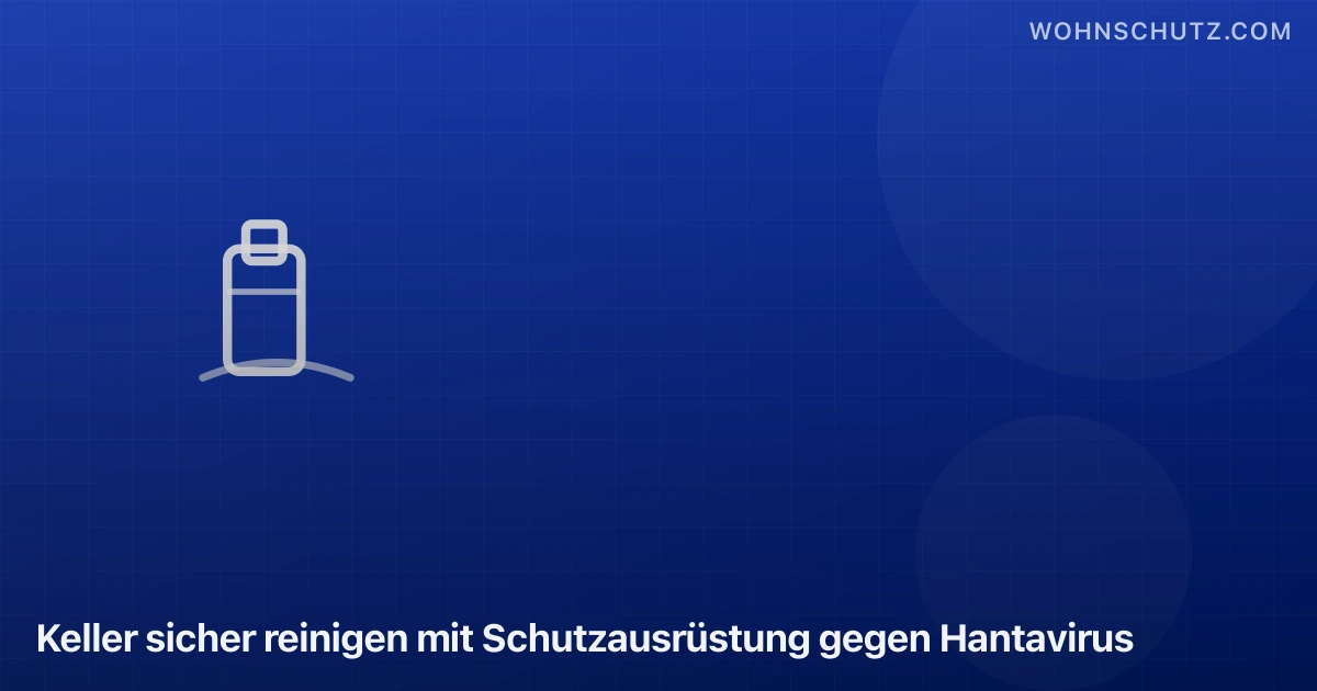 Keller sicher reinigen mit Schutzausrüstung gegen Hantavirus