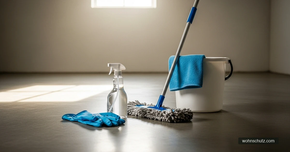 Schutzhandschuhe und Reinigungsmittel für die Kellerreinigung – Hygiene in feuchten Räumen