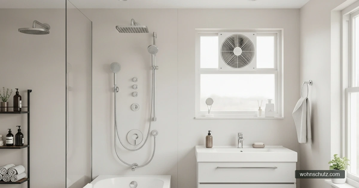 Deckenventilator im Badezimmer für bessere Luftzirkulation – verhindert Feuchtigkeit und Silberfische