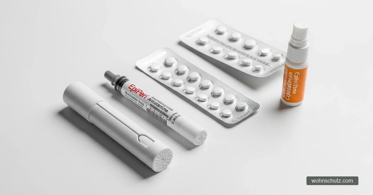 Notfallset bei Insektengiftallergie: Adrenalin-Autoinjektor, Antihistaminika und Kortison