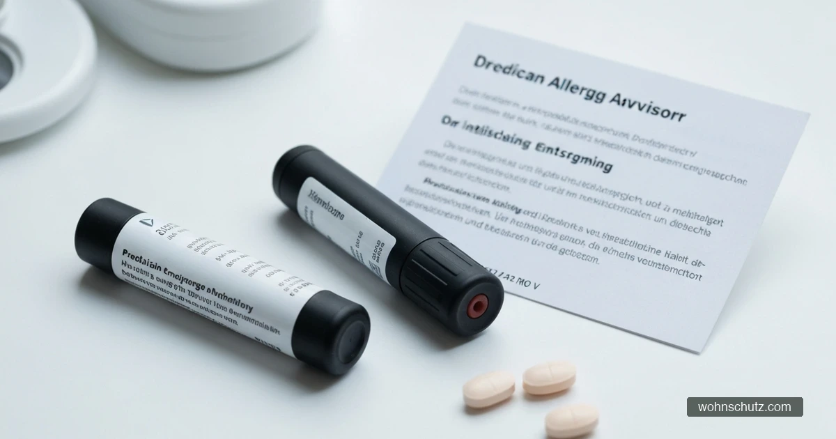 Notfallset bei Insektengiftallergie mit Adrenalin-Autoinjector (EpiPen) und Antihistaminika