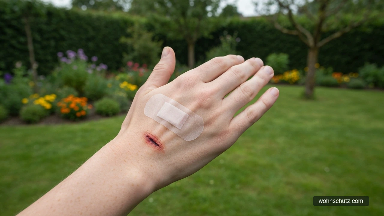 Erste Hilfe Wundversorgung im Garten – Reinigung und Pflaster
